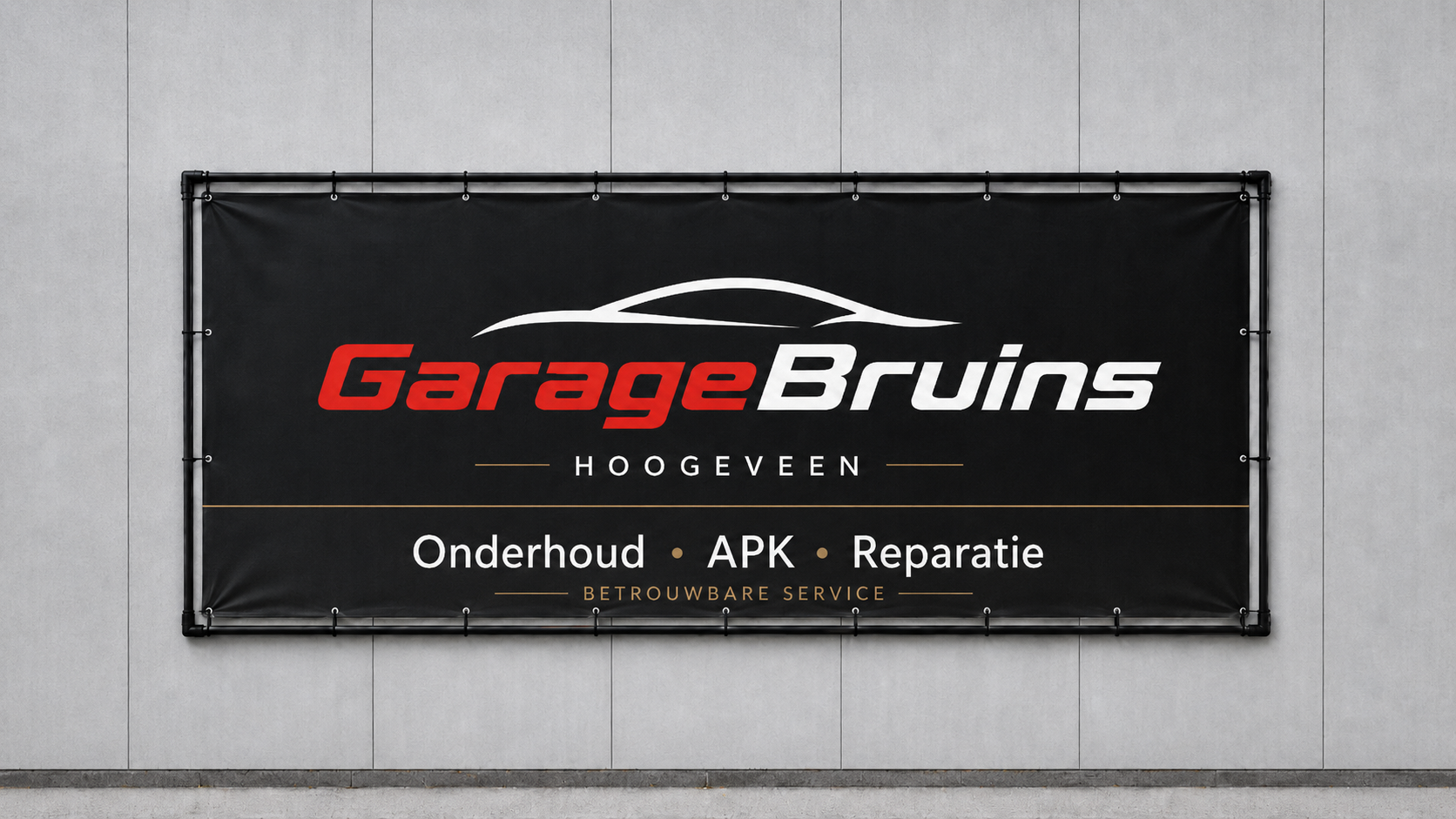 Geveldoek Autobedrijf Bruins — Garage Hoogeveen